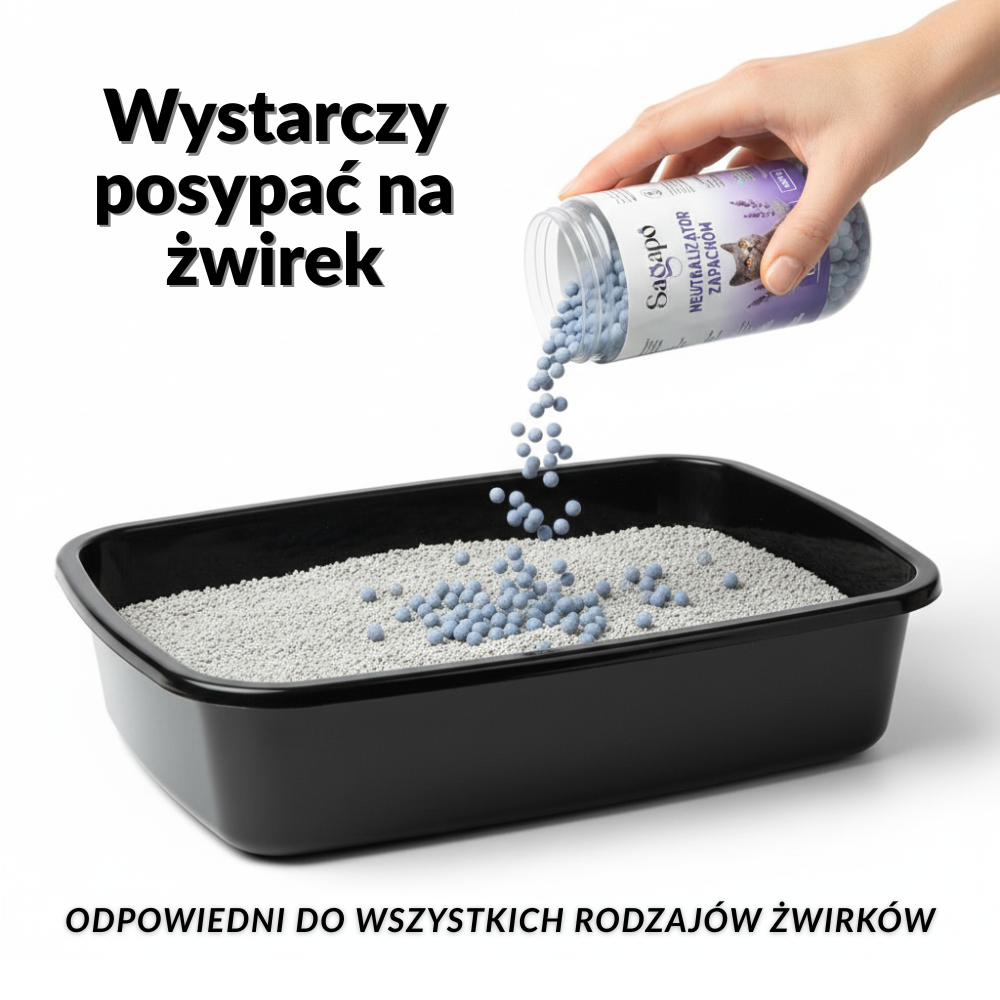 SAGAPO Neutralizator zapachów do kuwety dla kota Lawenda
