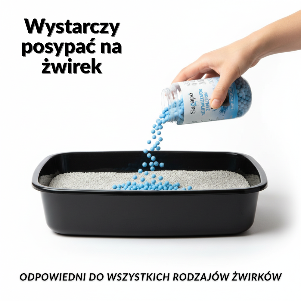 SAGAPO Neutralizator zapachów do kuwety dla kota Baby Powder 450 g