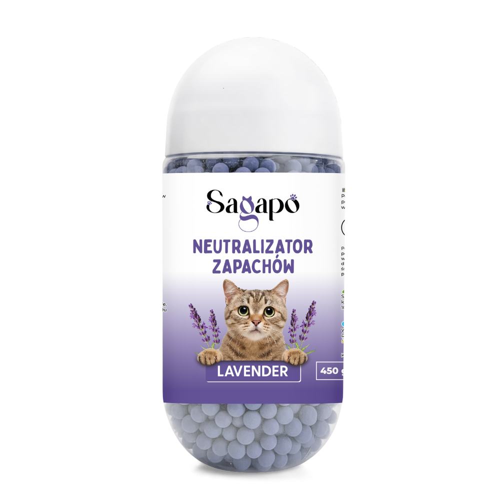 SAGAPO Neutralizator zapachów do kuwety dla kota Lawenda