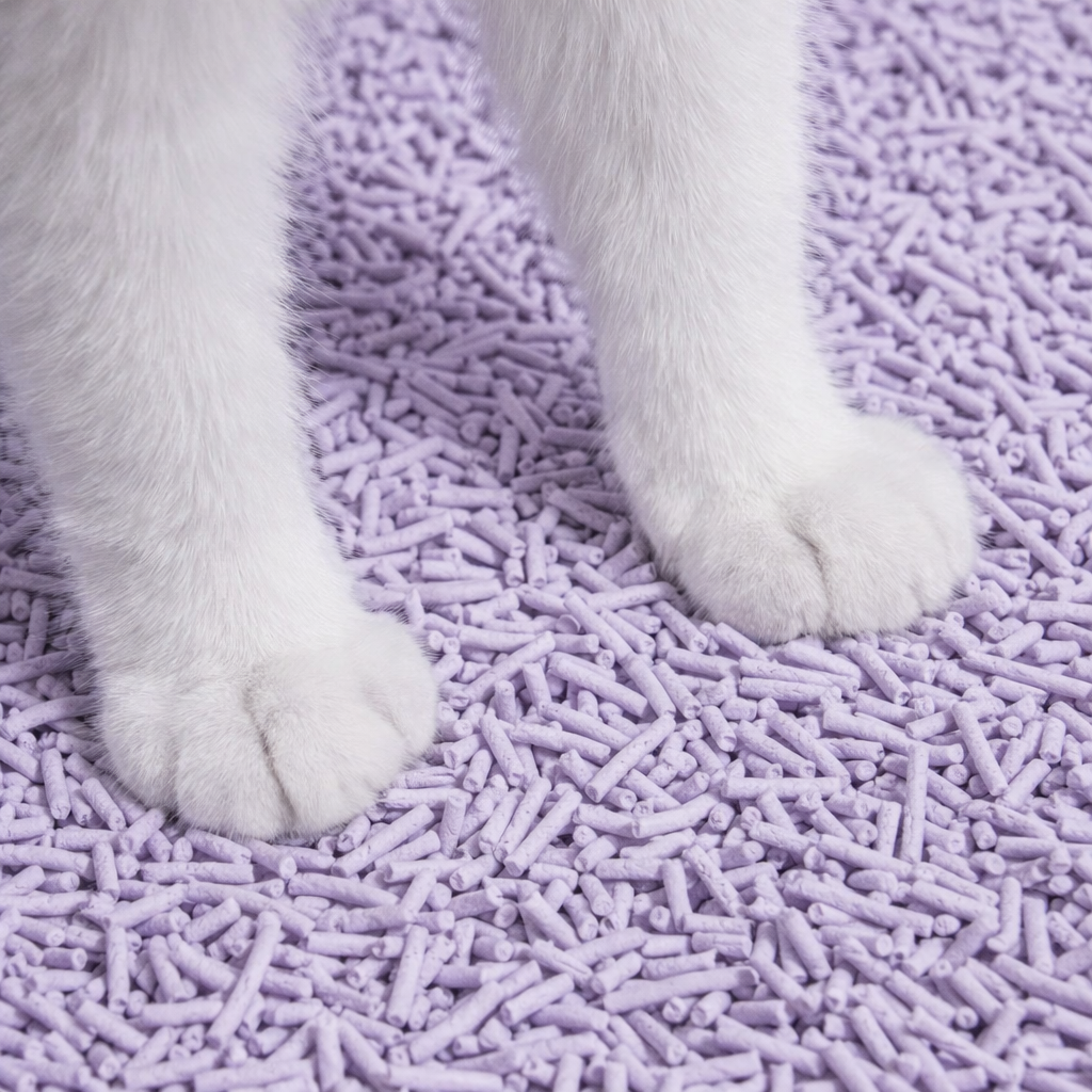 SAGAPO Żwirek tofu dla kota zbrylający Lawenda 2,5 kg