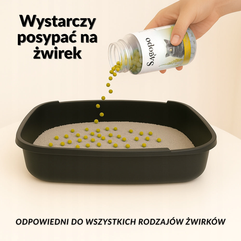 Sagapo neutralizator zapachów do kuwety dla kota Cytryna