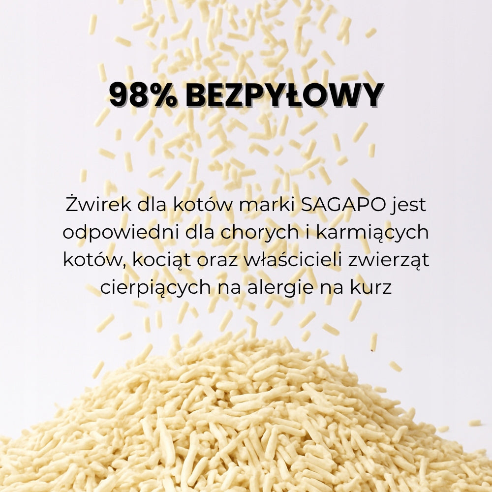 żwirek tofu dla kota – naturalny, Sagapo 2,5kg
